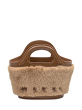 Marni Crossbody Bag in Beige Fur and Brown Leather - COLLEZIONE TEAM EC | $store$