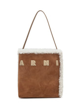 Marni Brown Suede Tote Bag with Shearling Trim - COLLEZIONE TEAM EC | $store$