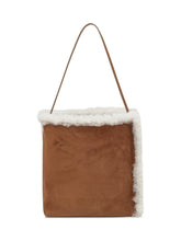 Marni Brown Suede Tote Bag with Shearling Trim - COLLEZIONE TEAM EC | $store$