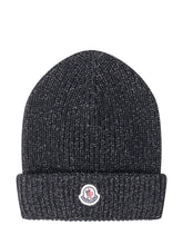 Moncler Kids Cappello Beanie Nero con Logo - Accessori Bambini | $store$