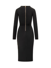 Elisabetta Franchi Abito Nero con Bottoni Oro - Abbigliamento Donna | $store$