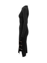 Elisabetta Franchi Abito Nero con Bottoni Oro - Abbigliamento Donna | $store$