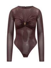 Elisabetta Franchi Body Marrone con Gioiello - Abbigliamento Donna | $store$