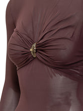 Elisabetta Franchi Body Marrone con Gioiello - Abbigliamento Donna | $store$