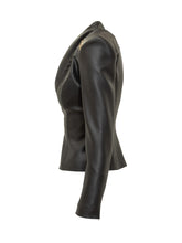 Giacca Elisabetta Franchi in Ecopelle con Ganci Oro e Dettagli sulle Spalle - Abbigliamento Donna | $store$