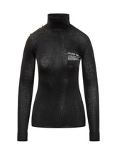 Elisabetta Franchi Dolcevita Nero con Logo Stampato - Abbigliamento Donna | $store$