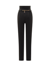 Elisabetta Franchi Pantaloni a Vita Alta con Dettaglio Gioiello - Abbigliamento Donna | $store$