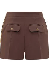 Elisabetta Franchi Shorts Marroni con Catena Oro - Abbigliamento Donna | $store$