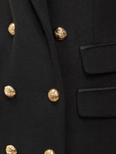 Elisabetta Franchi Long Double-Breasted Coat with Gold Buttons - COLLEZIONE TEAM EC | $store$