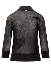 Genny Black Sparkling Long-Sleeve Sweater - COLLEZIONE TEAM EC | $store$