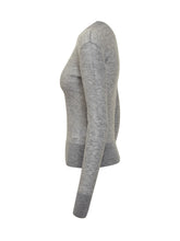 Genny Grey Sparkling Long-Sleeve Sweater - COLLEZIONE TEAM EC | $store$