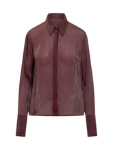 Genny bordeaux organza shirt - COLLEZIONE TEAM EC | $store$