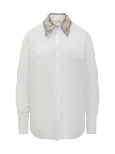 Genny white shirt with jeweled collar - COLLEZIONE TEAM EC | $store$