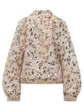 Genny beige bomber with gold sequins - COLLEZIONE TEAM EC | $store$