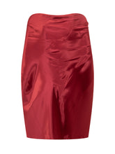 Genny Red Draped Satin Jacket - COLLEZIONE TEAM EC | $store$