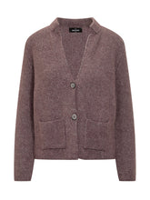 Gran Sasso Lilac Knitted Cardigan with Buttons - COLLEZIONE TEAM EC | $store$
