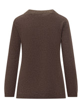 Gran Sasso Brown Sweater with Shimmer Detail Collar - COLLEZIONE TEAM EC | $store$