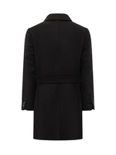 Cappotto Doppiopetto Nero in Lana Corneliani - Abbigliamento Uomo | $store$