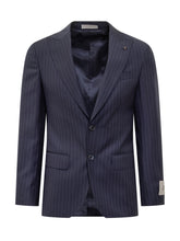 Abito Blu Gessato in Lana Corneliani - Abbigliamento Uomo | $store$