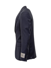 Abito Blu Gessato in Lana Corneliani - Abbigliamento Uomo | $store$