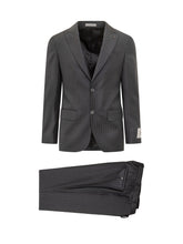 Corneliani Abito Gessato Grigio Due Pezzi - Abbigliamento Uomo | $store$