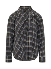 Isabel Marant Grey Check Shirt with High Neck - COLLEZIONE TEAM EC | $store$