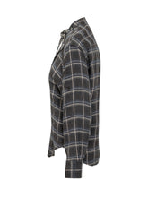 Isabel Marant Grey Check Shirt with High Neck - COLLEZIONE TEAM EC | $store$