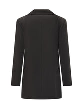 Actualee Black Blazer with Satin Lapels - Actualee | $store$