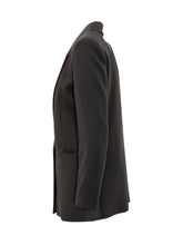 Actualee Black Blazer with Satin Lapels - Actualee | $store$