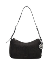 Michael Kors Borsa Hobo Media in Suede Nero - Borse A Spalla Donna | $store$