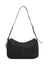 Michael Kors Borsa Hobo Media in Suede Nero - Borse A Spalla Donna | $store$