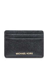 Michael Kors Black Pebbled Leather Card Holder - COLLEZIONE TEAM EC | $store$