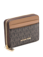 Michael Kors Brown Monogram Canvas Zip Wallet - COLLEZIONE TEAM EC | $store$