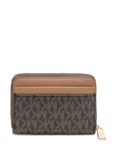 Michael Kors Brown Monogram Canvas Zip Wallet - COLLEZIONE TEAM EC | $store$