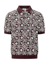 Casablanca Polo Bordeaux con Logo All Over - Abbigliamento Uomo | $store$