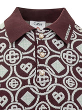 Casablanca Polo Bordeaux con Logo All Over - Abbigliamento Uomo | $store$
