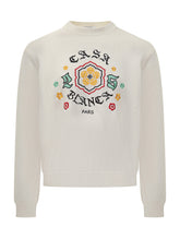 Casablanca White Sweater with Logo and Floral Embroidery - Casablanca | $store$