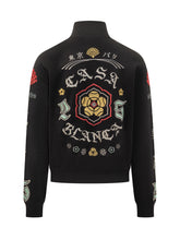 Casablanca Black Cardigan with Multicolor Japanese Embroidery - Casablanca | $store$