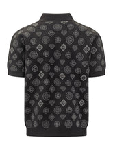 Casablanca Polo Nera con Logo All Over - Abbigliamento Uomo | $store$