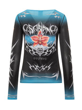 Top Casablanca a Maniche Lunghe con Stampa Floreale - Abbigliamento Donna | $store$