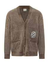 Drole de Monsieur Brown Striped Cardigan with Logo - COLLEZIONE TEAM EC | $store$