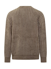 Drole de Monsieur Brown Striped Cardigan with Logo - COLLEZIONE TEAM EC | $store$