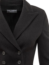 Giacca Dolce & Gabbana Doppiopetto in Lana Nera - Abbigliamento Donna | $store$