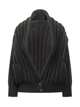 Dolce & Gabbana Cardigan Oversize Nero a Treccia - Abbigliamento Donna | $store$