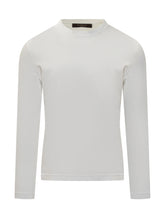 Slowear White Cotton Long Sleeve Sweater - COLLEZIONE TEAM EC | $store$