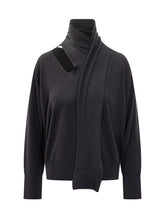 Zanone Black Sweater with Integrated Scarf - COLLEZIONE TEAM EC | $store$