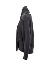 Zanone Black Sweater with Integrated Scarf - COLLEZIONE TEAM EC | $store$