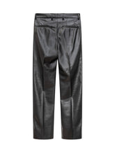 Incotex Pantaloni Neri in Pelle a Vita Alta - Abbigliamento Donna | $store$