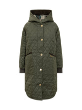 Barbour Piumino Trapuntato Verde con Cappuccio - Abbigliamento Donna | $store$
