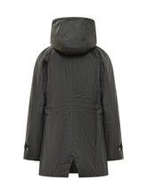 Barbour Parka Nero Cerato con Cappuccio - Abbigliamento Donna | $store$